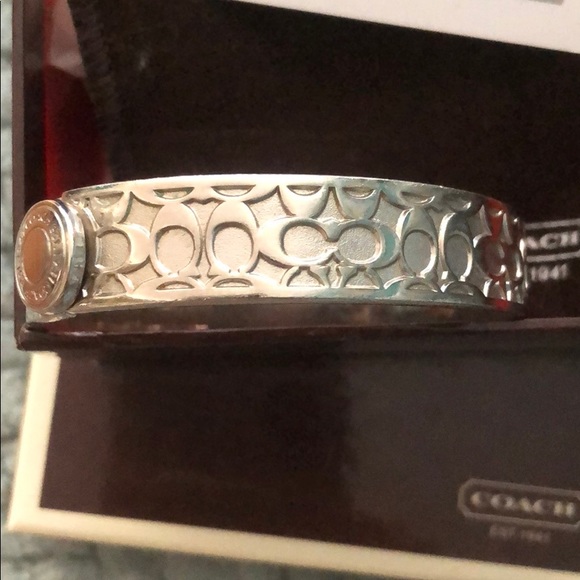 Sterling Silver Coach Bangle Bracelet - Picture 2 of 4